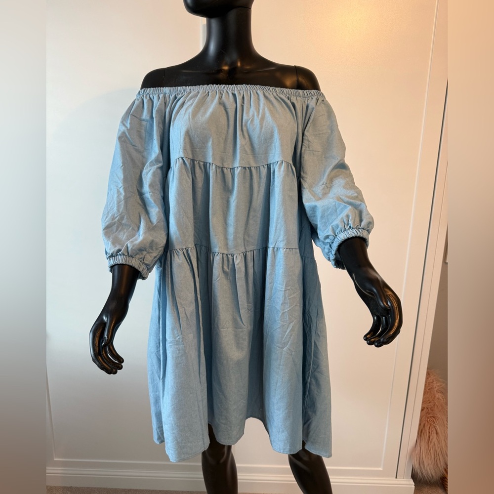 Elegant Blue Midi Dress